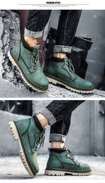 Brand Men Super Warm Snow Boots Winter Men's Ankle Boots Waterproof Short Boots Outdoor Sneakers Autumn Men's Motorcycle Boots