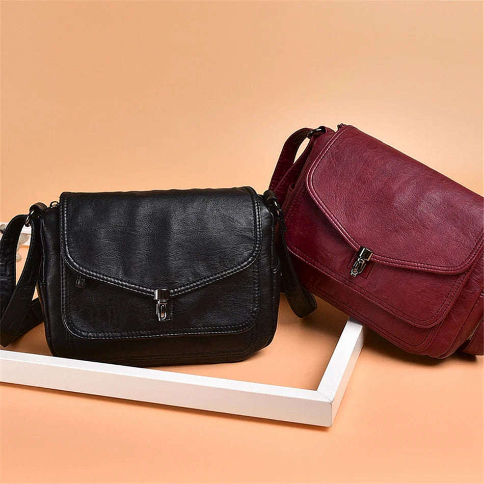 Vintage Soft Leather femmels' Shoulder Bags Luxury Handbags Women's Packet New Designer Small Crossbody Bag 2021 Sac à Femme