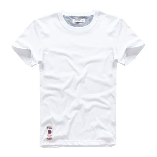 Men's T-shirt Cotton Solid Color t shirt Men Causal O-neck Basic Tshirt Male High Quality Classical Tops
