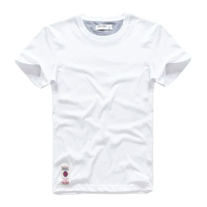 New Men Cotton Solid T-Shirt Mens Short Sleeve T-shirt Multi Pure Color Fancy Yarns T Shirt Color Wine White Blue