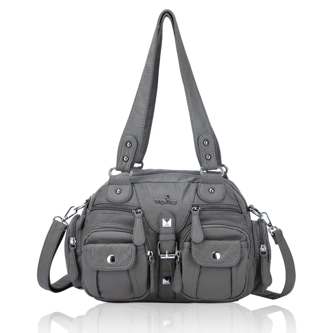 Bag Women Small Handbags Satchel Top-handle Handbag PU Shoulder Bag 8”x11” Dumpling Pack Multi-pockets Shoulder Bag