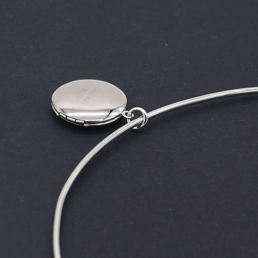 Vintage Simple 925 Sterling Silver Necklace Geometric Choker Shiny And Delicate Collarbone Chain For Women's Golden Jewellery