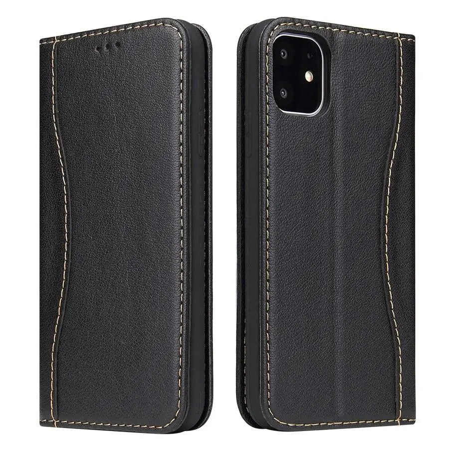 100% Genuine Leather Flip Cover Case for iPhone 17 14 15 Plus 11 12 13 16 Pro MaxTop Quality Fashion Brand With Card Slot