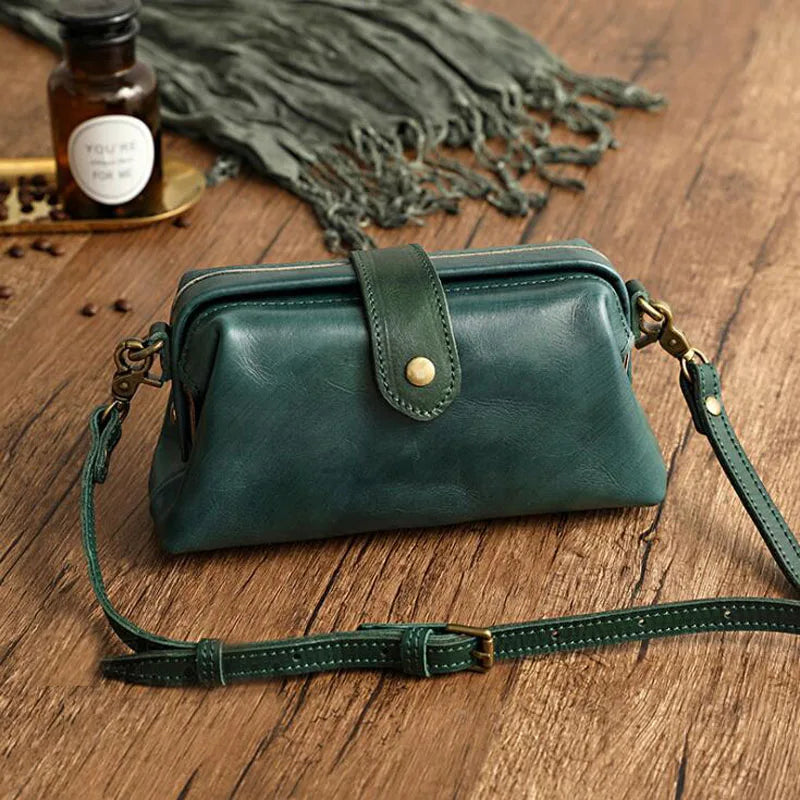 Women’s Genuine Leather Shoulder Bag 2024 Trendy Brand Small Buckle Messenger Bag Fashion Ladies Crossbody Bags Female Bolsas