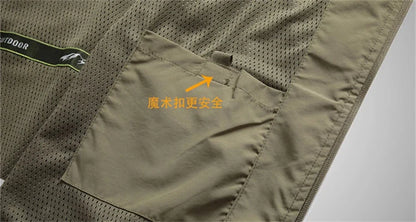 Spring New Men Waistcoat Outdoor Leisure Solid Color Vest Young Middle-aged Photography Fishing Casual Vest Jacket Male