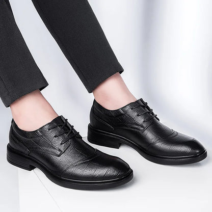 Brand Genuine Leather Luxury Oxford Mens Shoes Casual British Warm Winter Shoes for Business Formal Dress Plush Snow Big Size 48