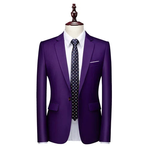 Bright Green Single Button Men's Blazer, Asian Size Slim Suit Jacket, Wedding Dress Coat, White and Black Tops.