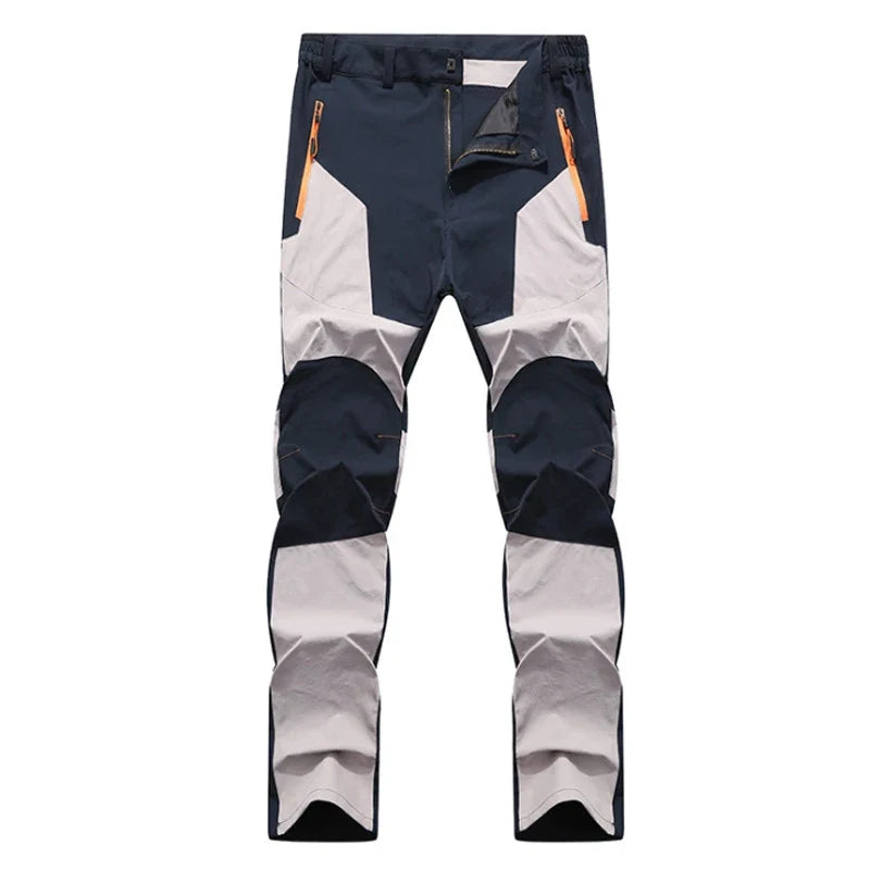 Men's Hiking Pants Summer ultra-thin, Breathable and cool Quick Dry Lightweight Cargo Work Golf Travel Pants with Zipper Pocket