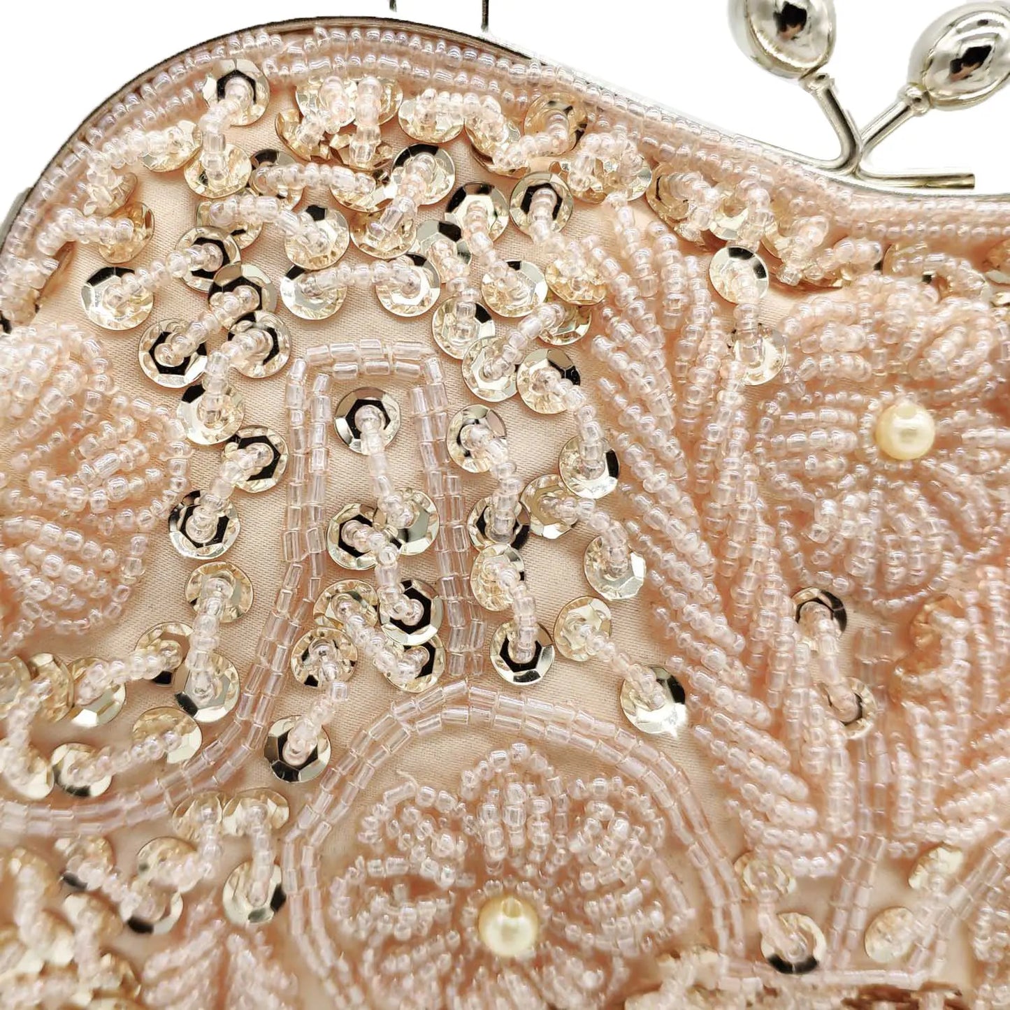 Elegant Frame Women Formal Beaded Evening Purses and Handbags Bridal Sequins Clutch Bag Cocktail Party Bag