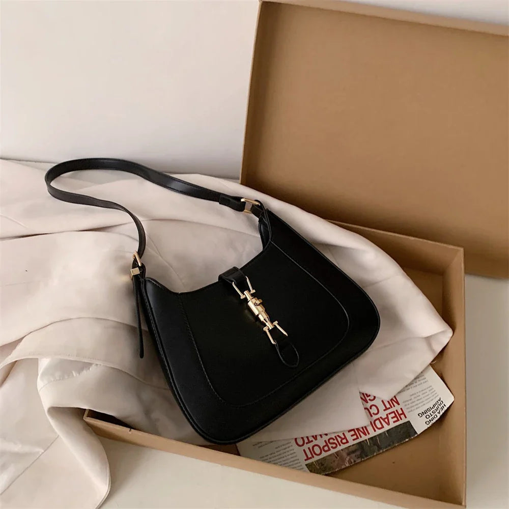 Top Quality Luxury Brand Purses and Handbags Designer Leather Shoulder Crossbody Bags for Women Dual Straps Underarm Sac A Main