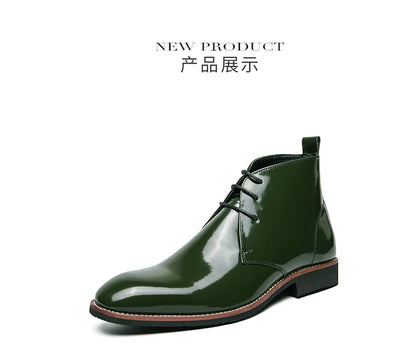 Mayba Pointed Leather Shoes Men Casual Shoes Ankle Boots Size 38-48