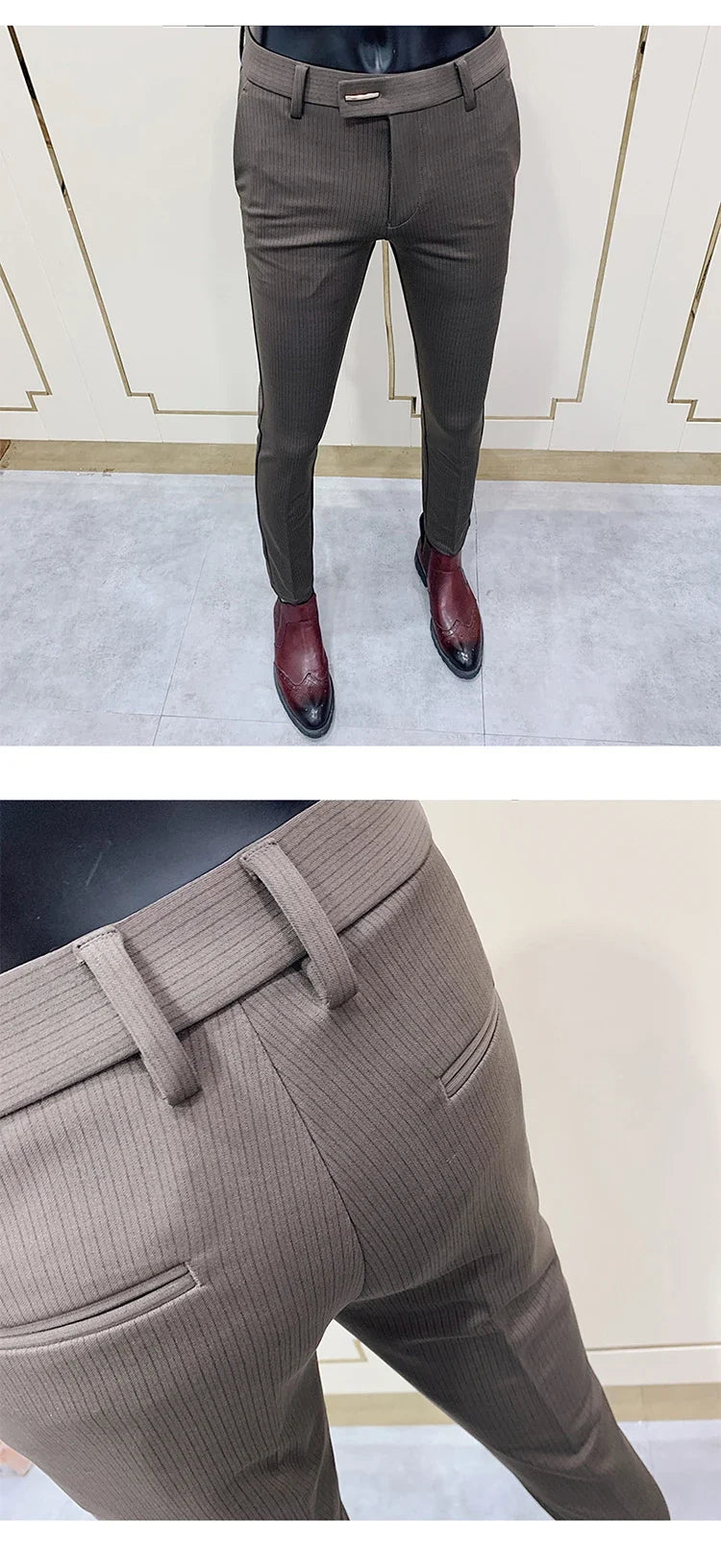 Men Suit Pants Formal Trousers Stretch Slim Pantalone Hombre Calça Masculina Solid Color Casual Dress Pants Fashion Men Clothing