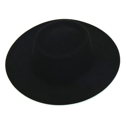 Fedora Hats Men Women 8.5CM Wide Brim Wool Felt Jazz Hats 2023 British style Dress Formal Panama Cap