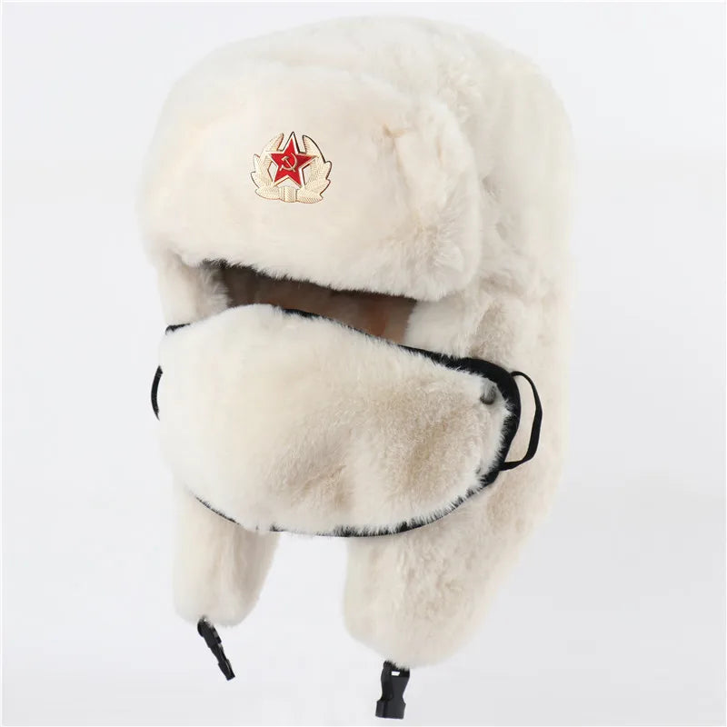 Army Military Soviet CCCP Ushanka Men&Women Winter Earflap Bomber Hat Warm Faux Fur Windproof Thermal hat Snow ski Caps