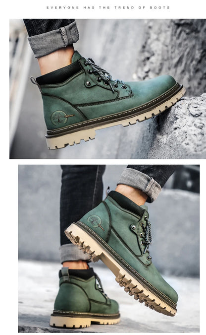 Brand Men Super Warm Snow Boots Winter Men's Ankle Boots Waterproof Short Boots Outdoor Sneakers Autumn Men's Motorcycle Boots