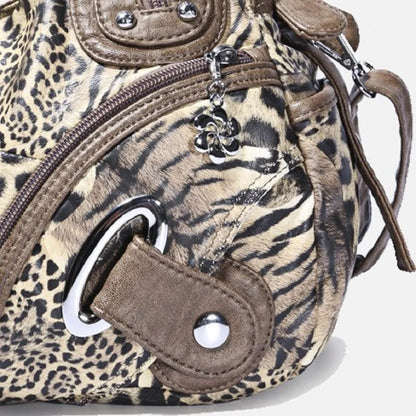 Vintage Bag Women Handbags Brown Leopard Shoulder Bag Top-handle Handbag Fashion Satchel Dumpling Shoulder Bag Tote Hobos