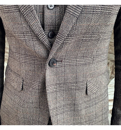 25 Colors 1 Pcs Blazer No Pants S-7XL New Wedding Dress Formal Business Slim Mens Suit Jacket Plaid Striped Solid Color