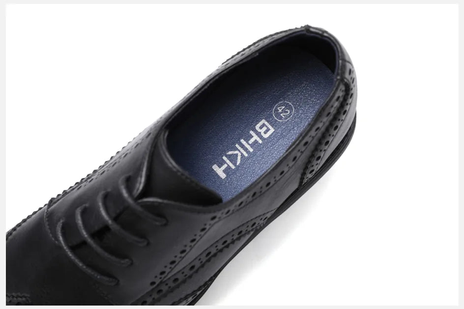 Genuine Leather Dress Shoes Comfy Men Casual Shoes Smart Business Work Office Lace-up Men Shoes