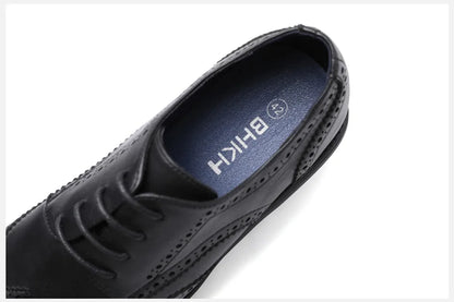 Genuine Leather Dress Shoes Comfy Men Casual Shoes Smart Business Work Office Lace-up Men Shoes