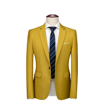Bright Green Single Button Men's Blazer, Asian Size Slim Suit Jacket, Wedding Dress Coat, White and Black Tops.