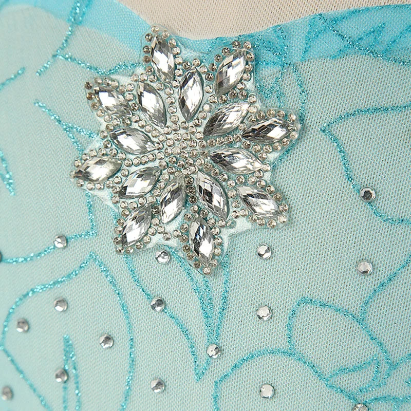 Fancy Baby Girl Princess Dresses for Girls Elsa Costume Bling Synthetic Crystal Bodice Elsa Party Dress Kids Snow Queen Cosplay