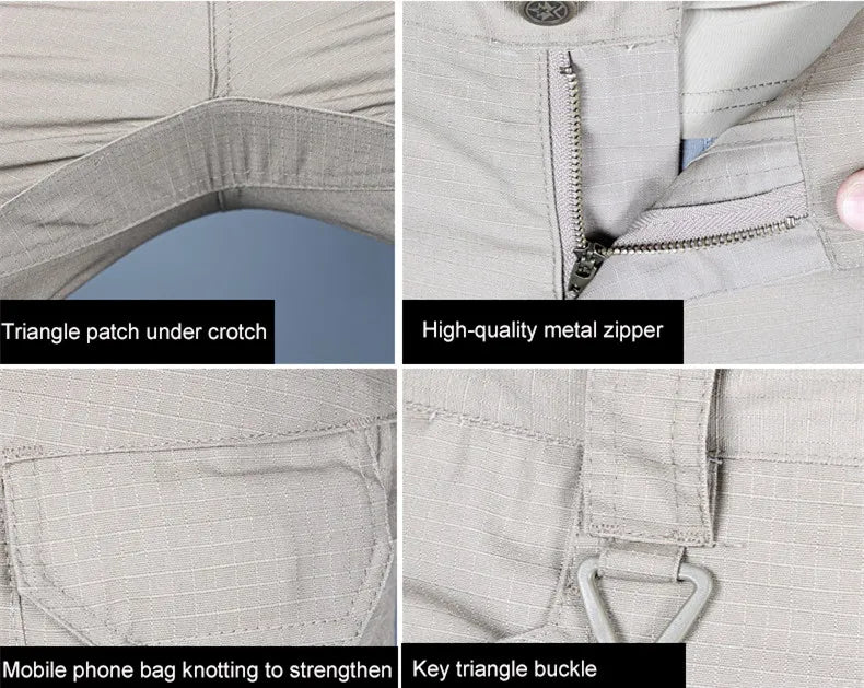 2024 Mens Lightweight Tactical Cargo Pants Elastic Breathable Multiple Pocket Trousers Outdoor Joggers Pant Tactical Pants 6XL