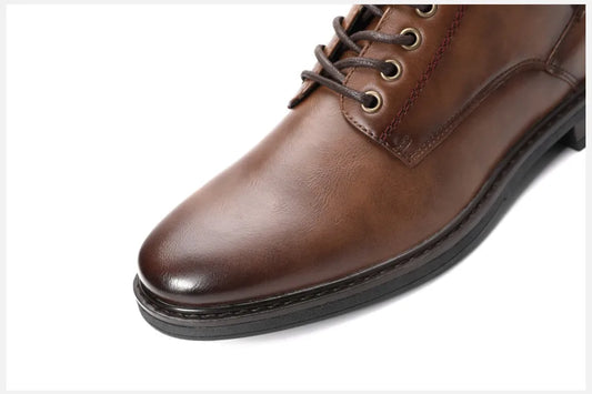 2026 Autumn/ Winter Men Boots Zip Lace-up Ankle Boots Smart Business Work Office Dress Shoes  Man Shoes