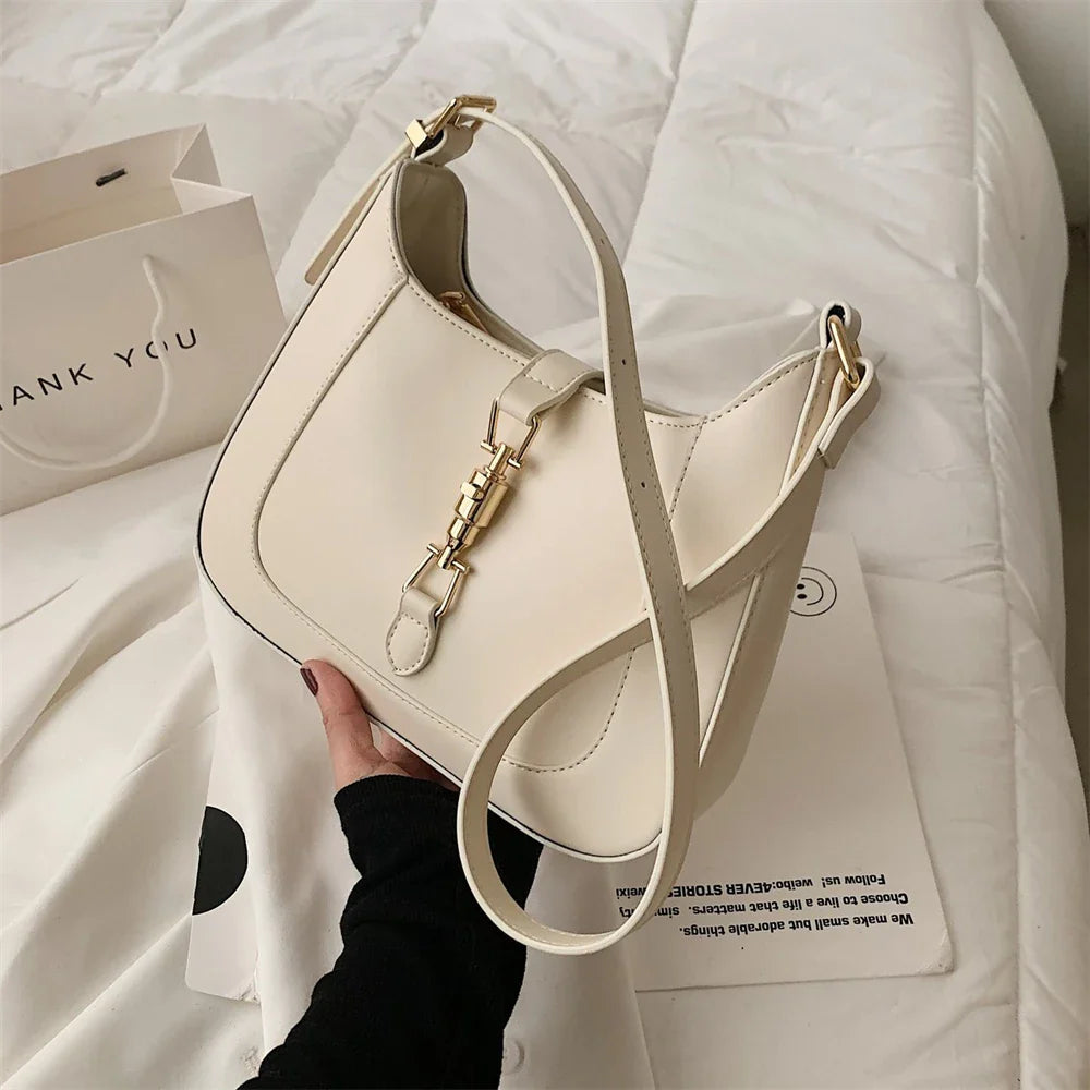 Top Quality Luxury Brand Purses and Handbags Designer Leather Shoulder Crossbody Bags for Women Dual Straps Underarm Sac A Main