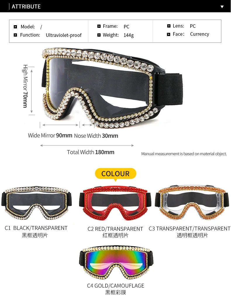 2020 Eyeprotection Outdoor Glasses Mountain Bike Goggles Bicycle Sunglasses Men Eyewear Sports Sunglasses Rhinestone