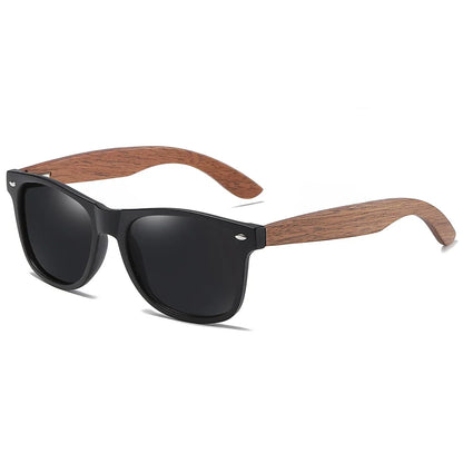 Environment-Friendly Retro Walnut Wood Sunglasses UV400 Polarized Bamboo Sunglasses Men's Fashion Trendy Anti Blue Lens 7061h