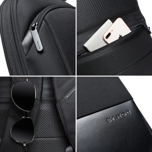 Slim Men Business Expandable Waterproof 15.6" Laptop Backpack Fashion Male Travel Light Scalable Shoulder Bags for Men