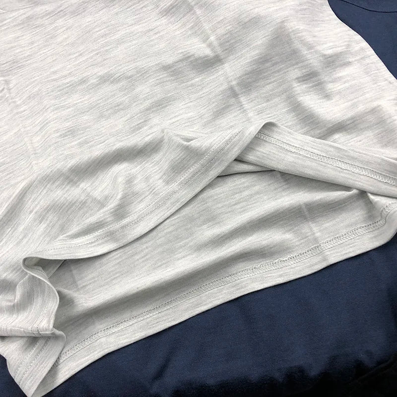 Superfine Merino Wool T shirt Men Base Layer Merino Shirt Wicking Breathable Quick Dry Anti-Odor No-itch Big USA Size