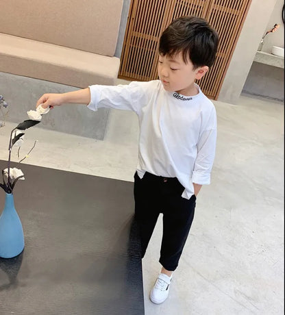 Teenager Boys Pink Black Jacket+Pants 2Pcs Clothing Set Gentleman Kids Formal Wedding Suit Children Performance Graduation Dress