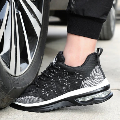 Industrial Safety Shoes With Steel Toe Cap Indestructible Cushion Work Shoes For Men Protective Security Boots Women Footwear