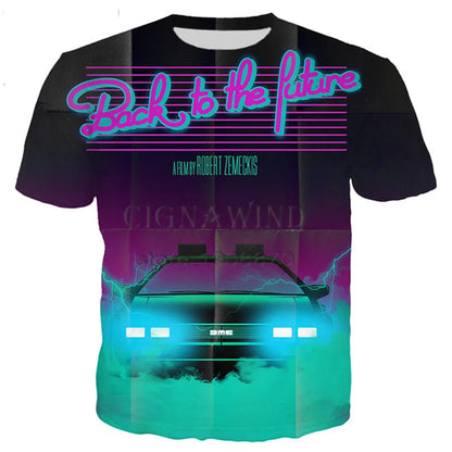 New Arrive Popular Classical Back to the Future T Shirt Men Women 3D Printed Novelty Summer Tops