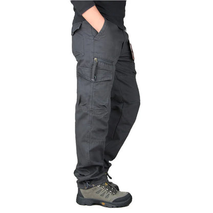 Spring Cargo Pants Men Multi Pockets Tactical Pants Male Autumn Outwear Streetwear Army Straight Slacks Casual Long Trousers