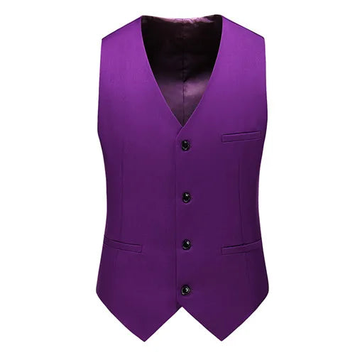 Royal Blue Vest Waistcoat Men's Brand New Slim-Fit V Neck Dress Vests Mens Formal Business Wedding Tuxedo Chaleco Hombre 6xl