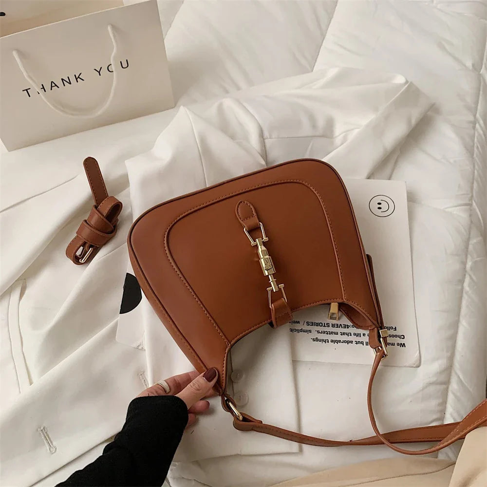 Top Quality Luxury Brand Purses and Handbags Designer Leather Shoulder Crossbody Bags for Women Dual Straps Underarm Sac A Main