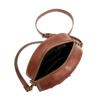 Norbinus Steampunk Single Shoulder Bags Vintage Women Handbags Gothic Messenger Crossbody Bag Ladies Rivet Top-Handle Bags Pack
