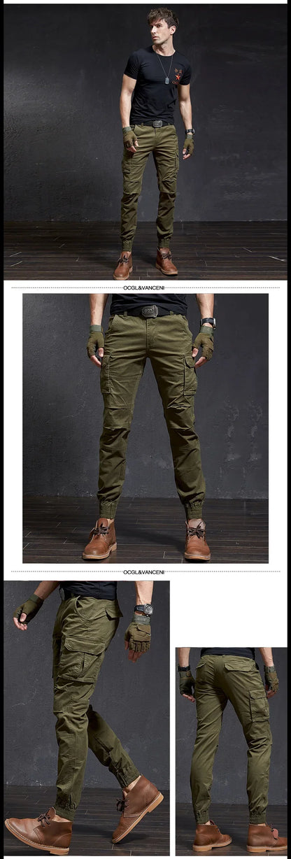 New Men Fashion Military Cargo Pants Slim Regualr Straight Fit Cotton Multi Color Camouflage Green Yellow FSN692