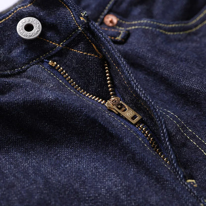 Raw Denim Jeans 16oz Heavy Weight Indigo Selvage One Washed Sanforized Zipper Pants
