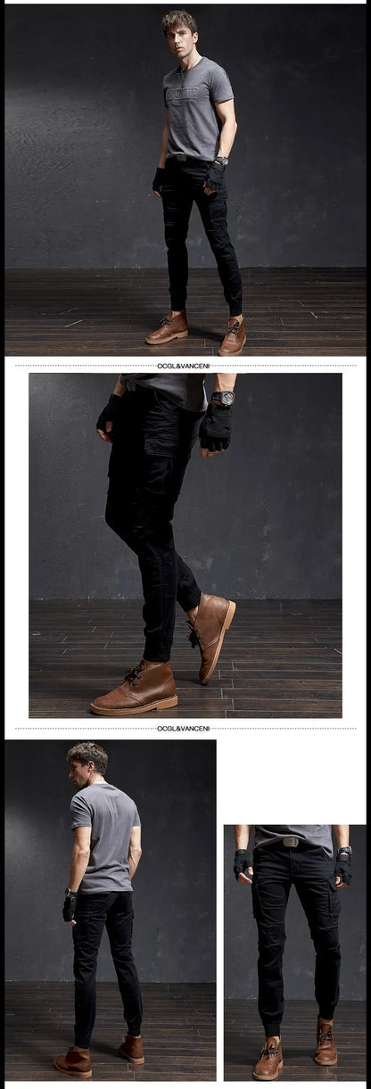Fashion High Quality Slim Camouflage Casual Tactical Cargo Pants Male Streetwear Harajuku Joggers Men Clothing Camo Trousers