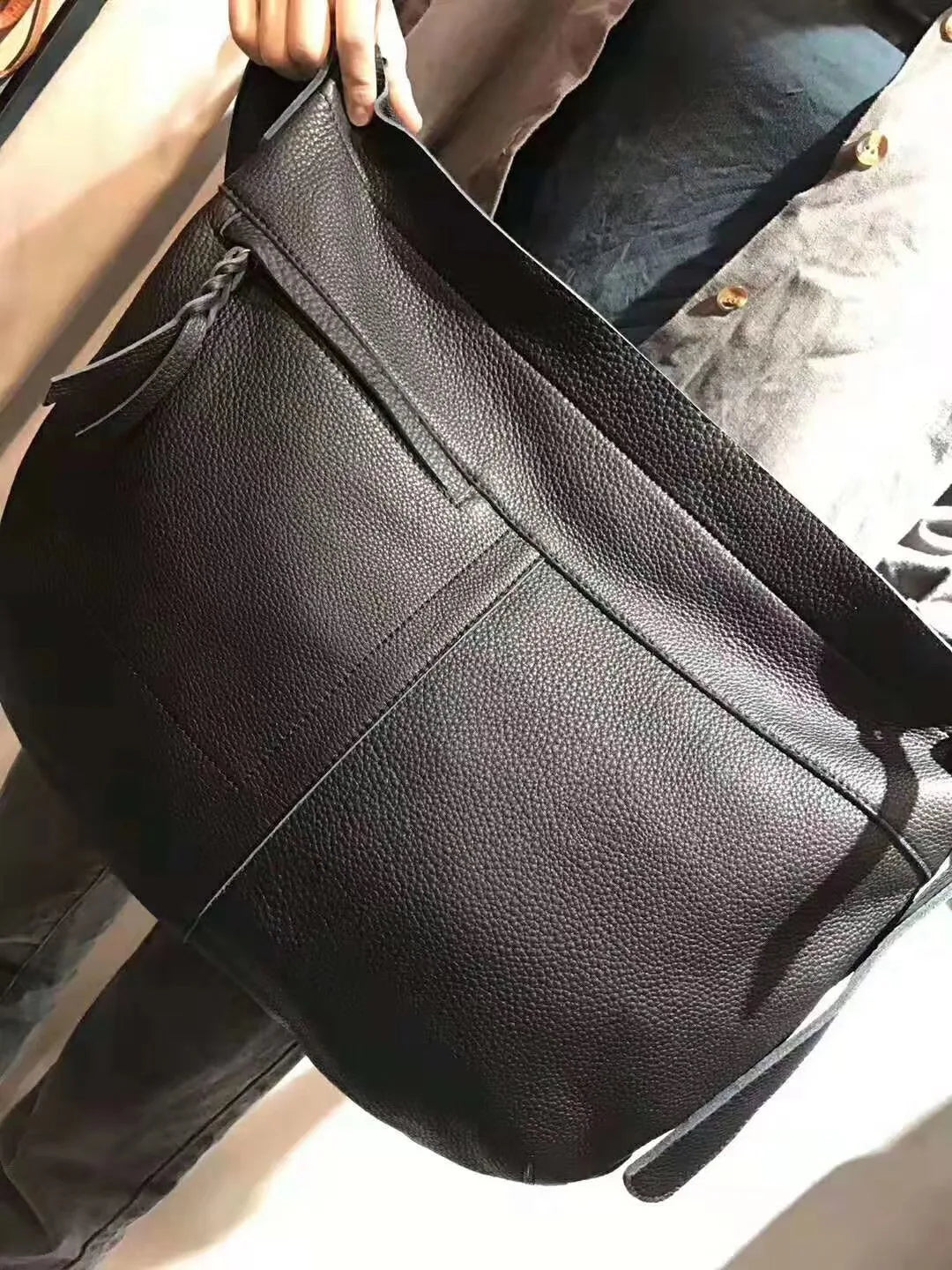 Ladies Genuine Leather First Layer Cowhide Bag New Retro Art Personality Large Capacity Soft leather Shoulder Bag Messenger Bag