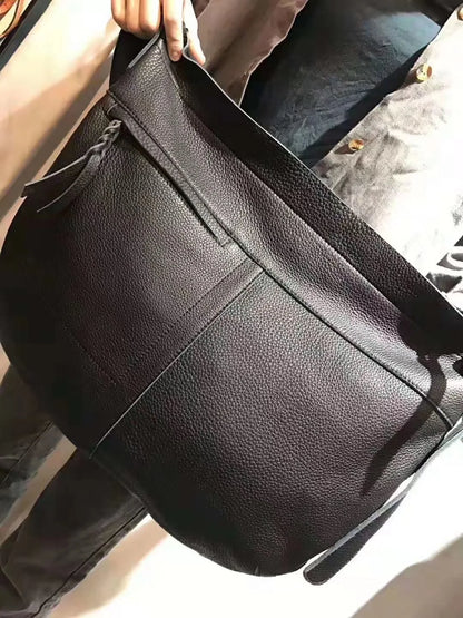 Ladies Genuine Leather First Layer Cowhide Bag New Retro Art Personality Large Capacity Soft leather Shoulder Bag Messenger Bag