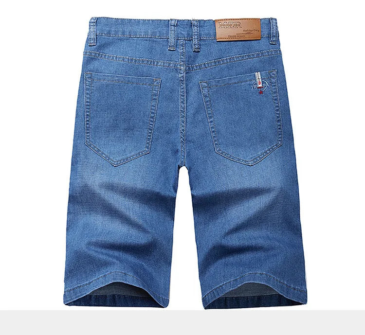 Men Extra Large Size Shorts Knee-length Summer Breeches Denim 2024 Male Bermuda Classic Stretch Plus Size Big 8XL Men Short Jean