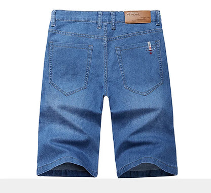 Men Extra Large Size Shorts Knee-length Summer Breeches Denim 2024 Male Bermuda Classic Stretch Plus Size Big 8XL Men Short Jean