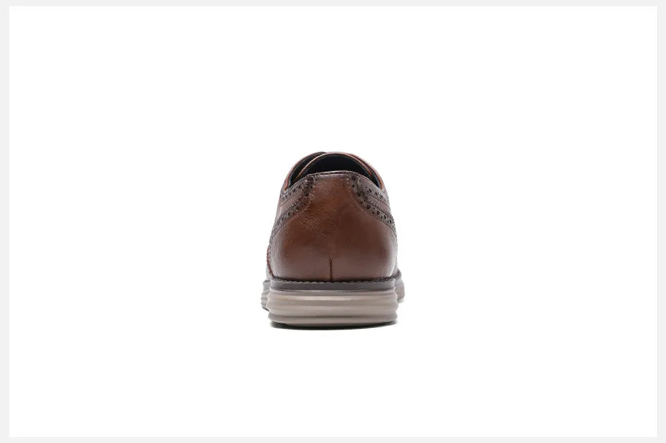 Genuine Leather Dress Shoes Comfy Men Casual Shoes Smart Business Work Office Lace-up Men Shoes