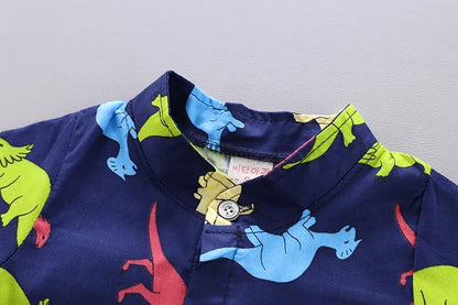 Toddler Baby Boys Girls Clothes Sets For Summer Boys Clothing Outfits Suit Cartoon Dinosaur Printing T Shirt +Shorts Pants