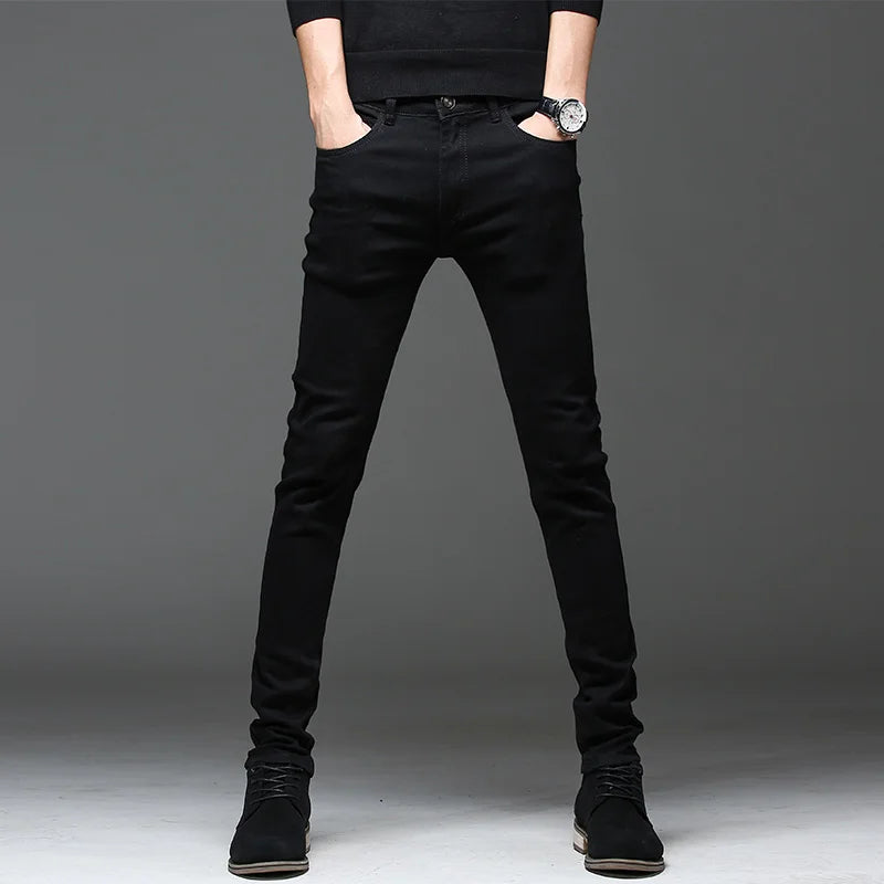 2026 autumn Slim Fit men Jeans Black Classic Fashion Denim Skinny Jeans Male spring men's casual High Quality Trousers