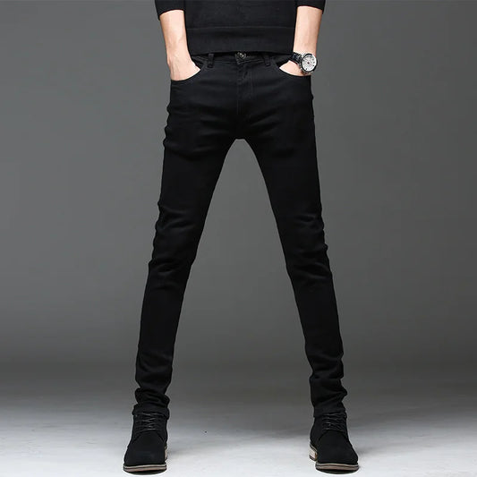 2026 autumn Slim Fit men Jeans Black Classic Fashion Denim Skinny Jeans Male spring men's casual High Quality Trousers